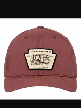 Travis Mathew Performance Snapback Golf Hat Always on Holiday - OSFA - Rogue Red